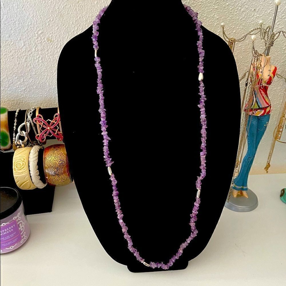 Necklace 925 sterling amethyst